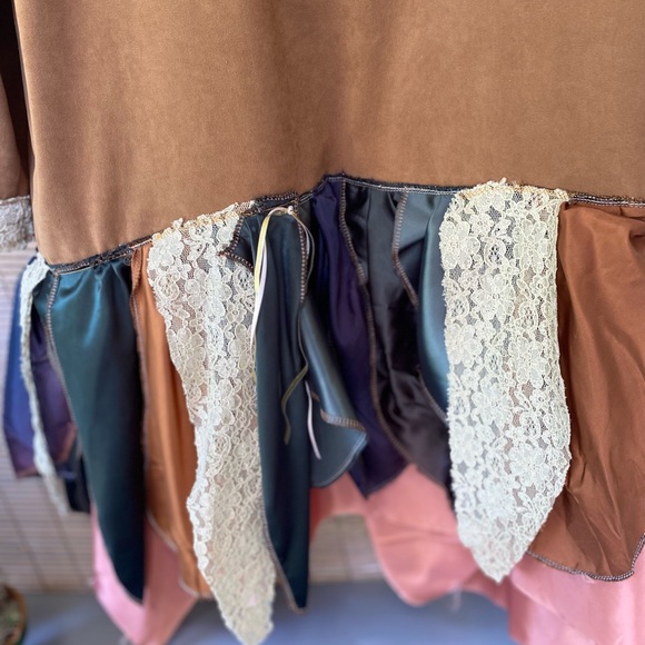 Upcycled Bohemian Brown Plus Blazer Mermaidcore - Picture 7 of 8